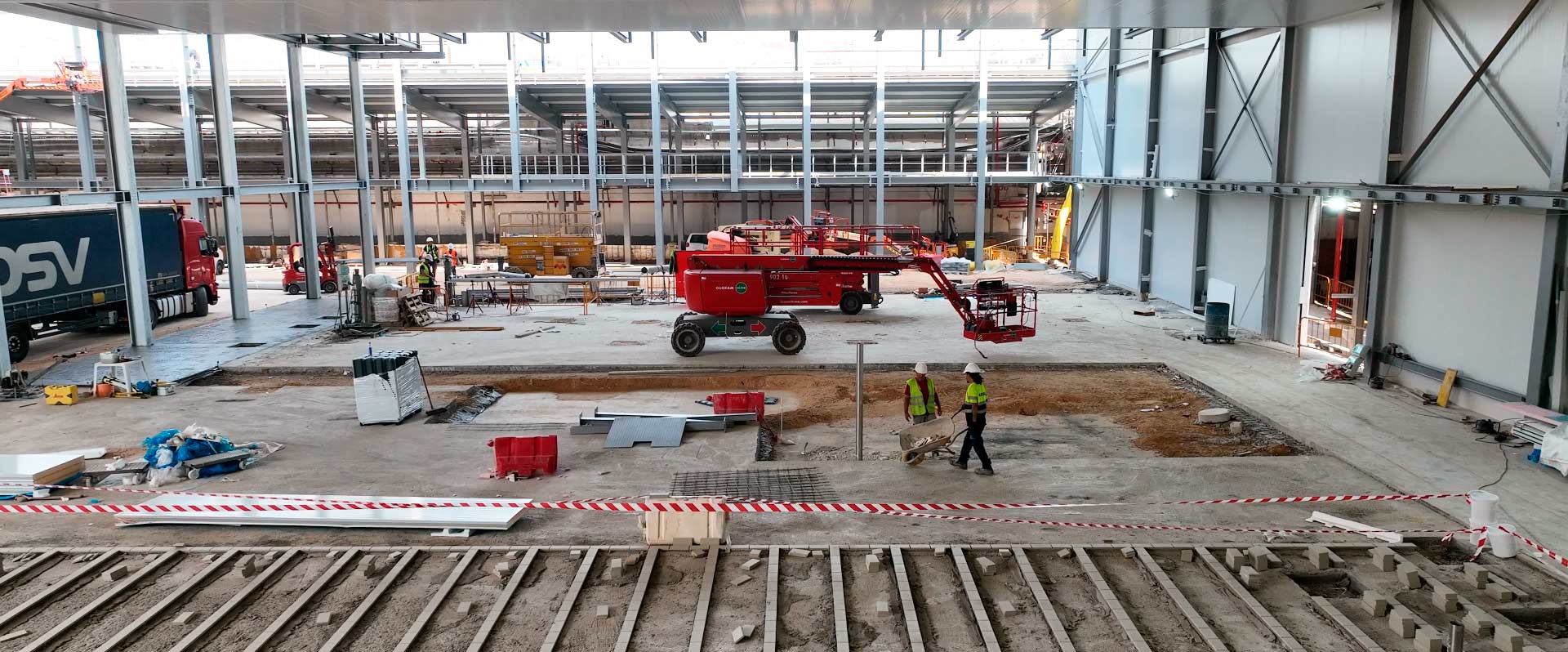 construccion de nave industrial tipo de pavimento